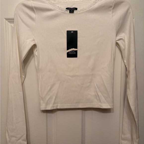 wild fable Tops - Wild fable women’s long sleeved cropped shirt-fresh white